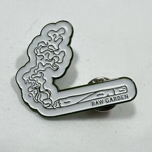 New! Raw garden enamel hat pin lapel pin cannabis joint